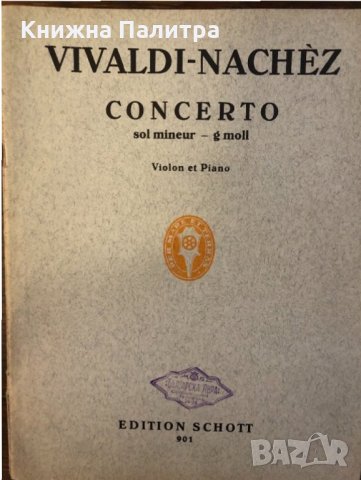 Vivaldi-Nachez Concerto, Sol-moll,Sol  Mineur,