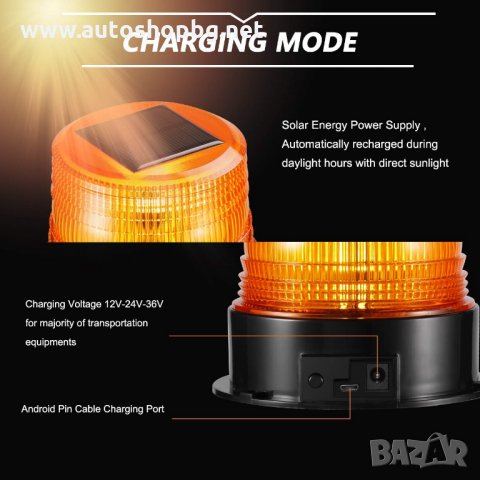 LED соларна сигнална лампа-маяк 12/24V, снимка 4 - Аксесоари и консумативи - 27743939