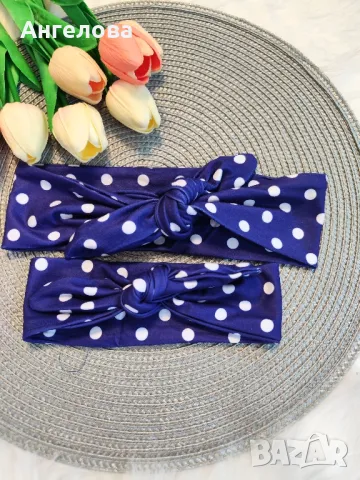 Ленти за глава за мама и бебе , снимка 8 - Шноли, диадеми, ленти - 28696052