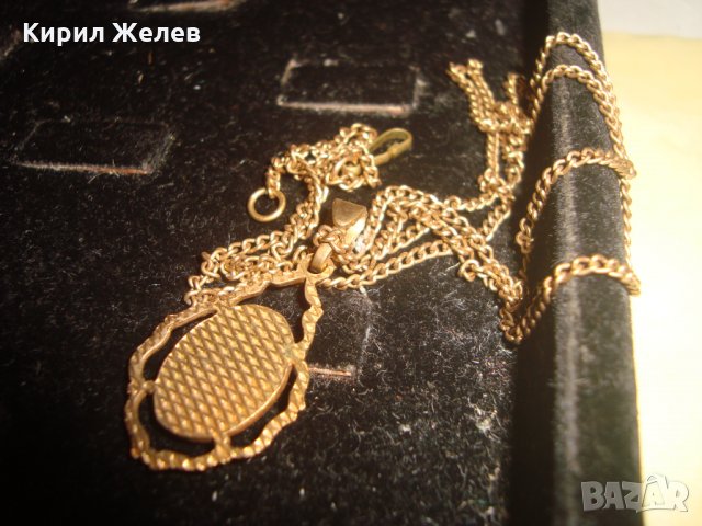 СТАРА ПОЗЛАТЕНА ПРАВОСЛАВНА ИКОНКА с ПОЗЛАТЕНО СИНДЖИРЧЕ ЕМАЙЛИРАНА РЯДКА 22845, снимка 11 - Антикварни и старинни предмети - 33343817