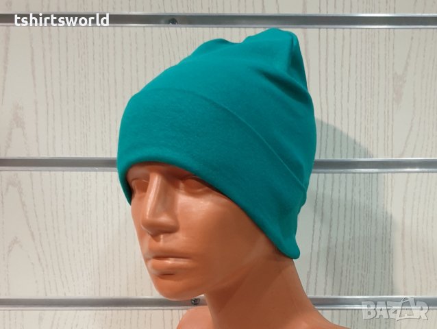 Нова дамска зимна шапка с подгъв в зелен цвят, снимка 11 - Шапки - 39325407