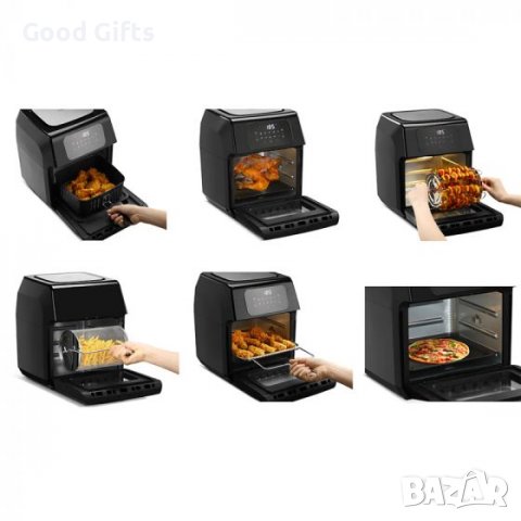 Фритюрник с горещ въздух Air Fryer 12в1 Royalty Line , 11л, снимка 4 - Фритюрници - 37670383