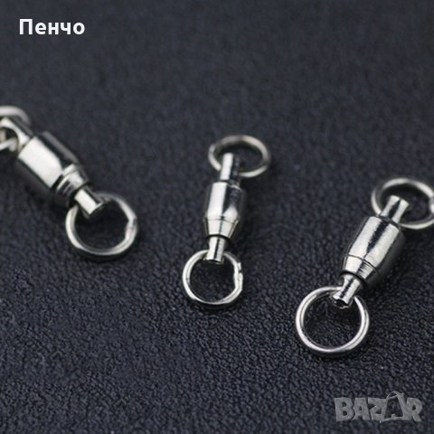 Лагерен вирбел Лагерни вирбели здрави халкички лагери Въртящ се фиксиращ конектор за риболов размер , снимка 4 - Водни спортове - 26444206