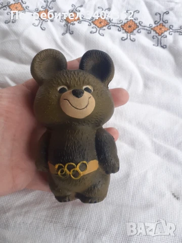 Мечето Миша от олимпиадата в Москва 80 - гумена играчка, снимка 5 - Антикварни и старинни предмети - 50852076