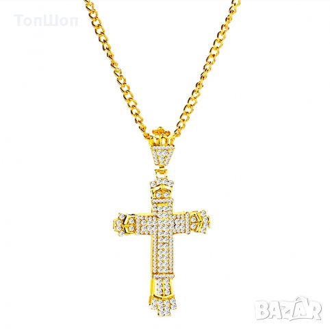 Хип - Хоп кръст / Hip Hop Cross - Бижу, снимка 4 - Колиета, медальони, синджири - 27061076