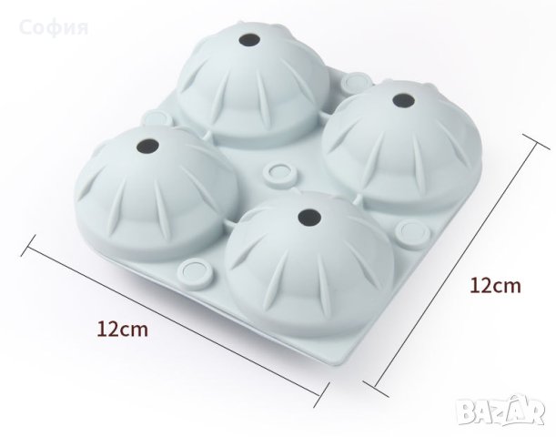 Силиконови формички за лед с форма на четири големи топки, снимка 3 - Форми - 42972718