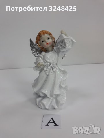 Ангел изправен с фенер- Модел А, снимка 2 - Статуетки - 37925919