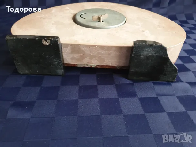 Каминен мраморен механичен френски часовник, снимка 8 - Антикварни и старинни предмети - 49151143