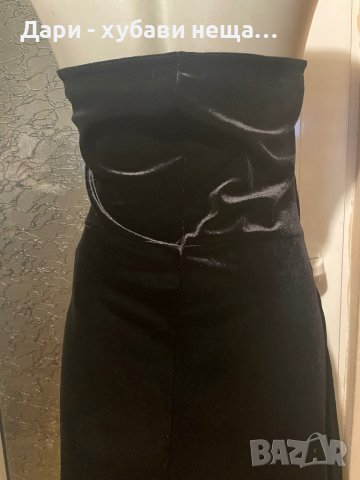 Черна рокля от кадифе, с гол гръб🍀❤️M/L❤️🍀арт.1518, снимка 5 - Рокли - 43327694