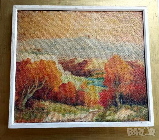 ПРОДАВАМ СТАРА БЪЛГАРСКА КАРТИНА, МАСЛО НА ПЛАТНО - ЗИМА/ДИМИТЪР ГАЛЧЕВ 1989, снимка 3 - Картини - 38162207