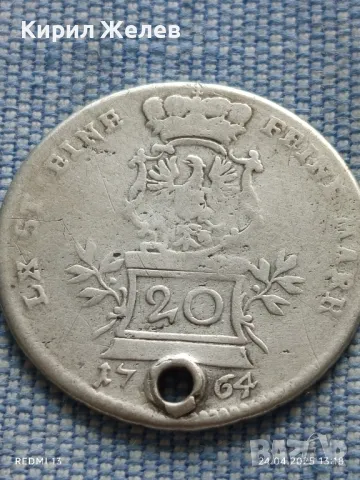 Сребърна монета 20 кройцера 1764г. Бранденбург Анзганц 50129, снимка 10 - Нумизматика и бонистика - 50019899