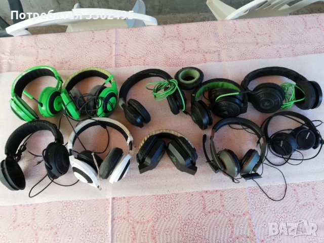 Голям лот 25 чифта слушалки Razer и Logitech, снимка 3 - Слушалки за компютър - 36887820