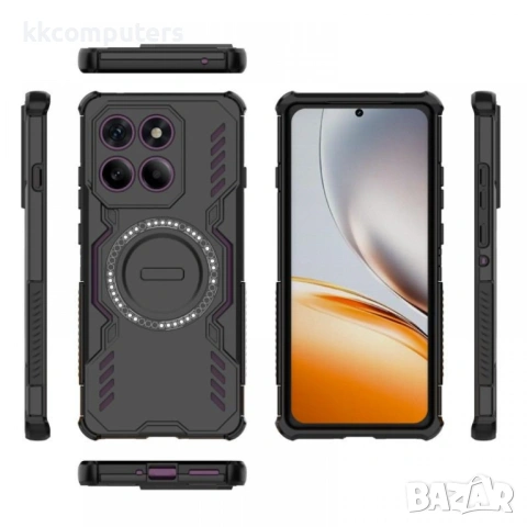 Магнитен калъф с 2 протектора WANLONFENG DJ Series за Motorola Edge 60 Pro 5G – PC + TPU, тънък и уд, снимка 5 - Калъфи, кейсове - 53097459