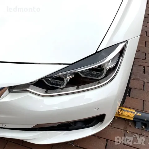 вежди на фарове за BMW 3 Series F30 F35 тунинг вежда фар 2 бр, снимка 5 - Части - 44883358