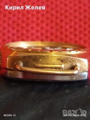 Стар позлатен дамски часовник ЧАЙКА СССР без стъкло 53633, снимка 4 - Антикварни и старинни предмети - 53399824