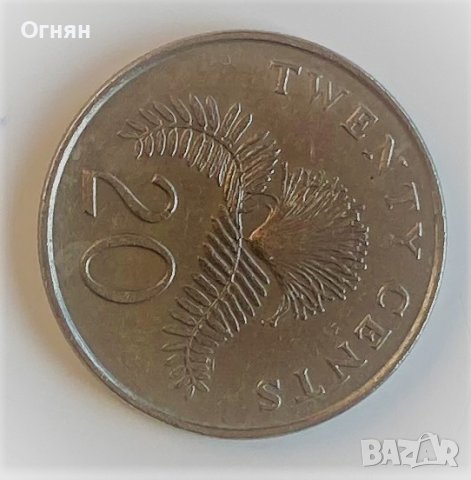 20 цента 1987 Сингапур