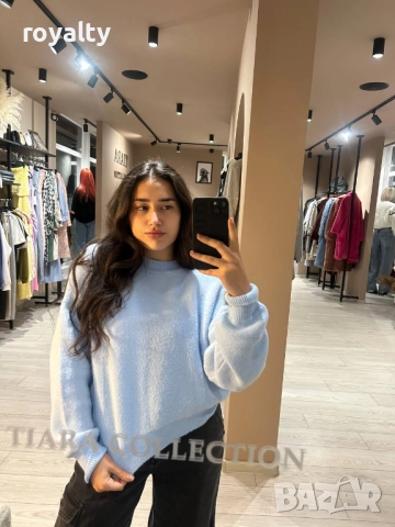 Синя Дамска Блуза , снимка 3 - Блузи с дълъг ръкав и пуловери - 52884954