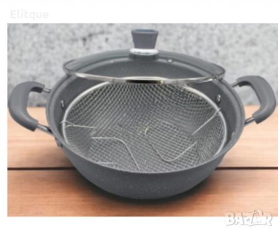 Тенджера с кошница за фритюрник,керамична