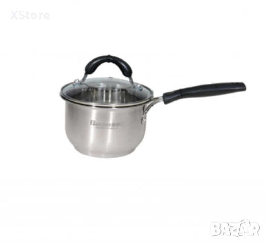 Метална касерола,18 см с индукционно дъно, снимка 2 - Съдове за готвене - 52497893