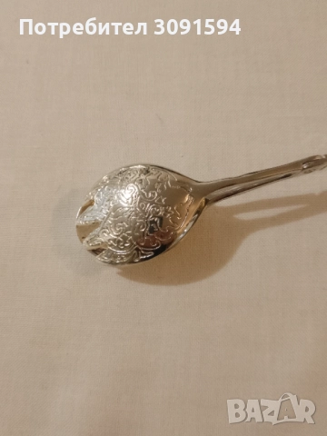 Винтидж посребрена професионална щипка за сервиране 