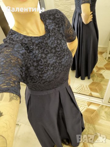 Swing официална рокля, тъмносиня, дантела, L/XL размер в Рокли в гр. Варна  - ID38350234 — Bazar.bg