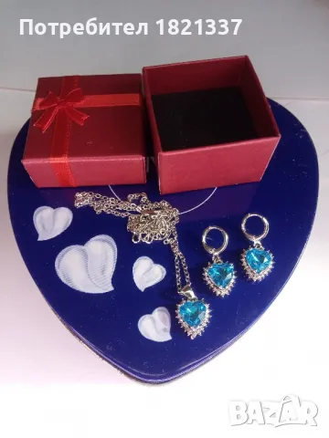 Комплект колие и обици , снимка 2 - Бижутерийни комплекти - 49623681