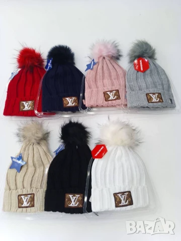 шапки с пух hugo boss louis vuitton calvin klein the north face dior nike  , снимка 2 - Шапки - 50776118