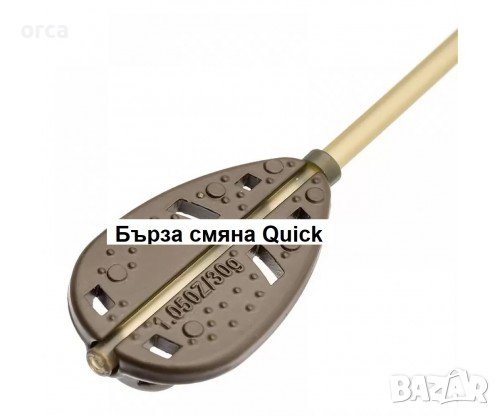 Метод фидер хранилка с противооплитаща тръбичка – Metal Long модел, снимка 2 - Такъми - 43368085