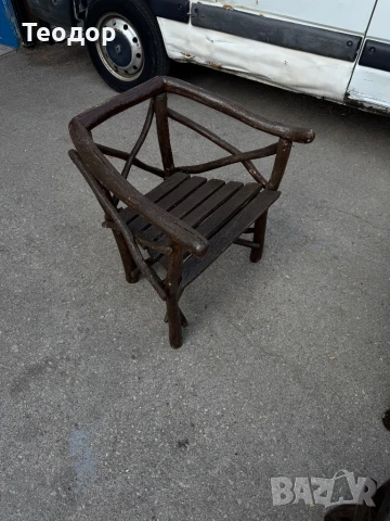 Комплект столове с маса Ръчна изработка , снимка 3 - Маси - 50732885