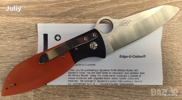 Сгъваем нож Spyderco C184 FireFly, снимка 2 - Ножове - 35604683
