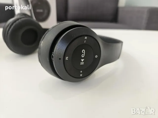 +Гаранция! Нови! Безжични слушалки P47 wireless, Bluetooth, FM, MP3, SD карта памет , снимка 6 - Bluetooth слушалки - 50125046