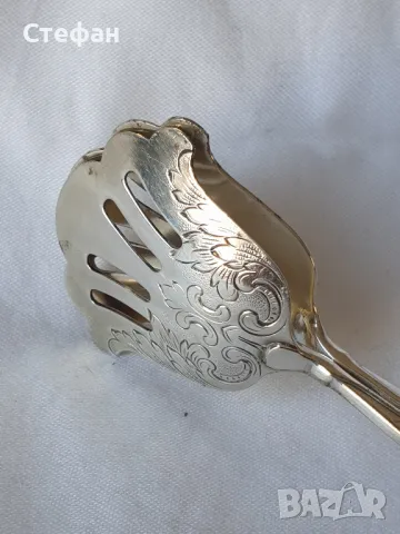Посребрена щипка, снимка 2 - Антикварни и старинни предмети - 50105019