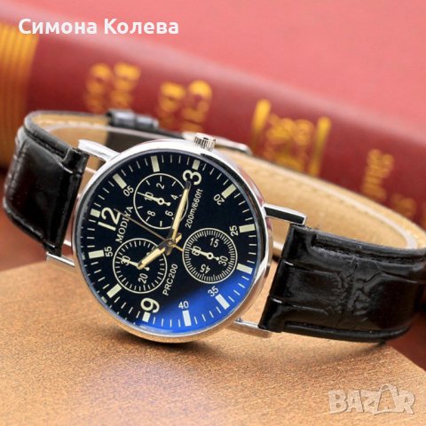 ✨Мъжки спортно-елегантен ръчен часовник с кожена верижка - различни видове, снимка 2 - Мъжки - 39235351