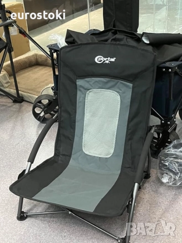 Сгъваем низък плажен стол Portal, лек, дишащ плат, товароносимост 150 кг, с чанта за носене, за плаж, снимка 6 - Къмпинг мебели - 52596405