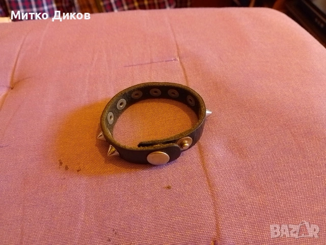 каишка за ръка с шипове 205 мм на 14 мм естествена кожа, снимка 3 - Други - 53566118