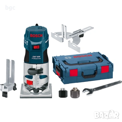 Фреза Bosch Professional GKF 600, 600W, 33000 об/мин, Пластмасов куфар - 36 месеца гаранция