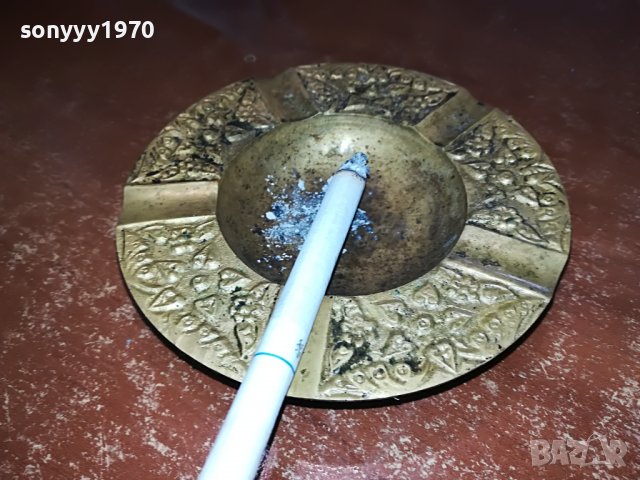 пепелник мед/месинг 11см- внос холандия 1003231637, снимка 7 - Антикварни и старинни предмети - 39952113