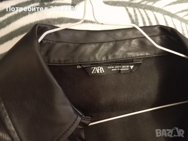 Дамска кожена рокля Zara, M, снимка 4 - Рокли - 52771628