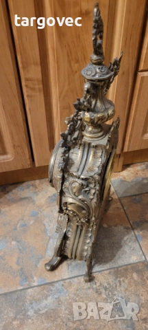 Много голям бронзов старинен часовник, снимка 2 - Антикварни и старинни предмети - 52676110