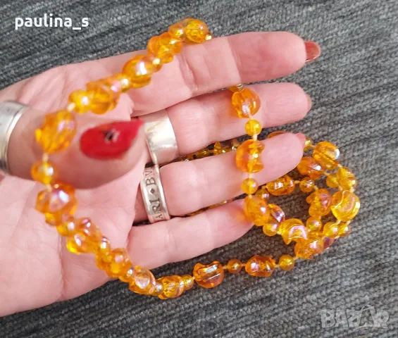  Шест (6) броя / Винтидж Гердан от полихромни мъниста , снимка 4 - Колиета, медальони, синджири - 47180729