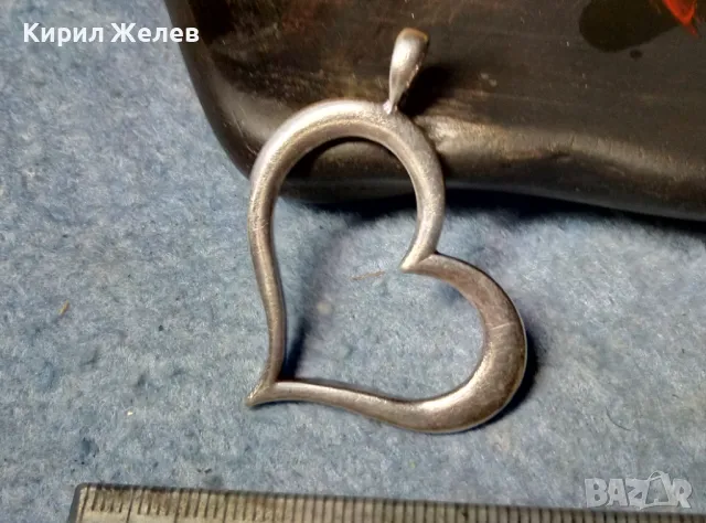 РОМАНТИЧЕН СЪРЦЕВИДЕН СРЕБЪРЕН МЕДАЛЬОН СРЕБРО 925 ПРОБА АРТ ПЕНДАНТ СЪРЧИЦЕ 48589, снимка 6 - Колиета, медальони, синджири - 49071131