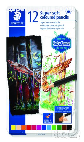 Цветни моливи Staedtler Design Journey super soft, 12 цвята, снимка 1