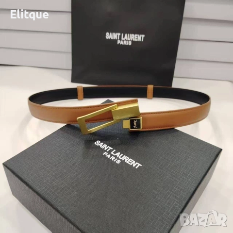 колани от естествена кожа в кутия 2см ysl saint laurent , снимка 2 - Колани - 52908063