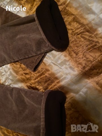 Джинси, подплатени в кафяв цвят и апликации размери: 128/122, снимка 9 - Детски панталони и дънки - 43435411