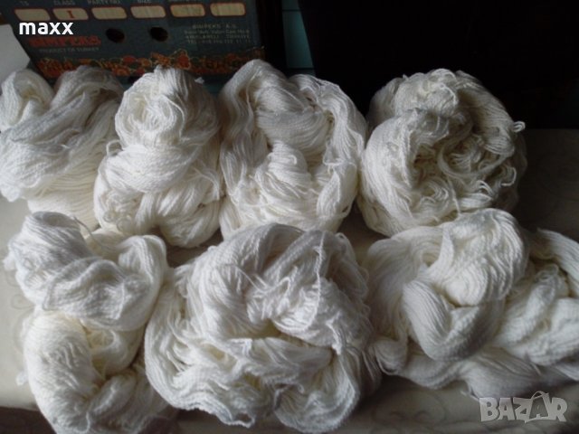 Прежда бяла чилета - 700 гр, снимка 4 - Други стоки за дома - 28378157