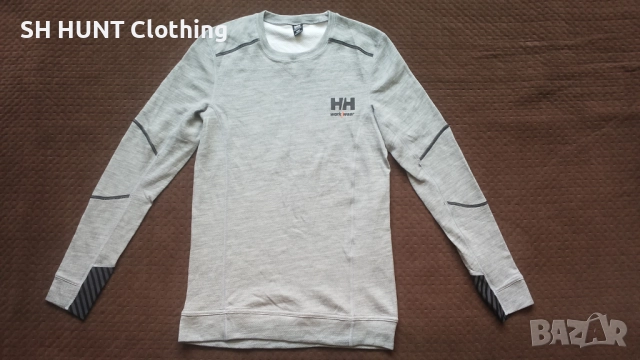 HELLY HANSEN 75106 Grey Lifa Base Layer 57% Merino Wool размер S работна термо блуза W4-550