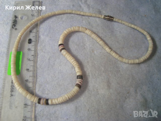 ПРЕКРАСНО КОЛИЕ ГЕРДАНЧЕ от БЯЛ АХАТ РЪЧНА МАЙСТОРСКА АРТ ИЗРАБОТКА 31380