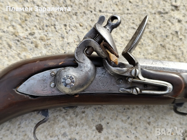 Автентична кремъчна дамаскова пушка, снимка 3 - Антикварни и старинни предмети - 52891453