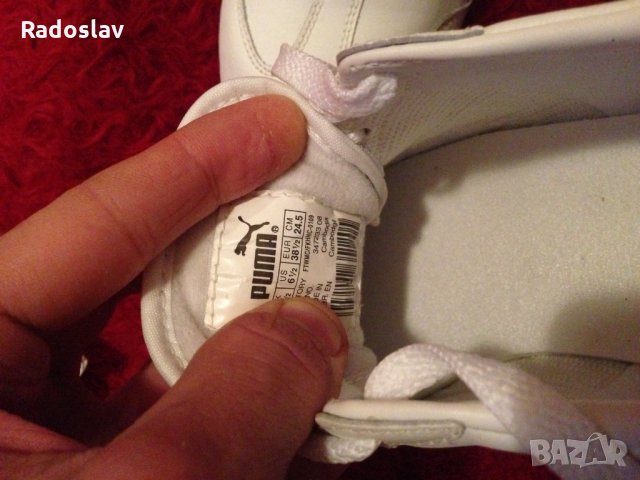 PUMA Ring White-black размер 38 1/2 Дамски/Юноша, снимка 6 - Маратонки - 6704128