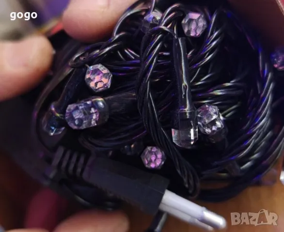 Коледни лампички: Кристал с удължител 10 Метра , 100 Лампи, снимка 4 - Декорация за дома - 47929952